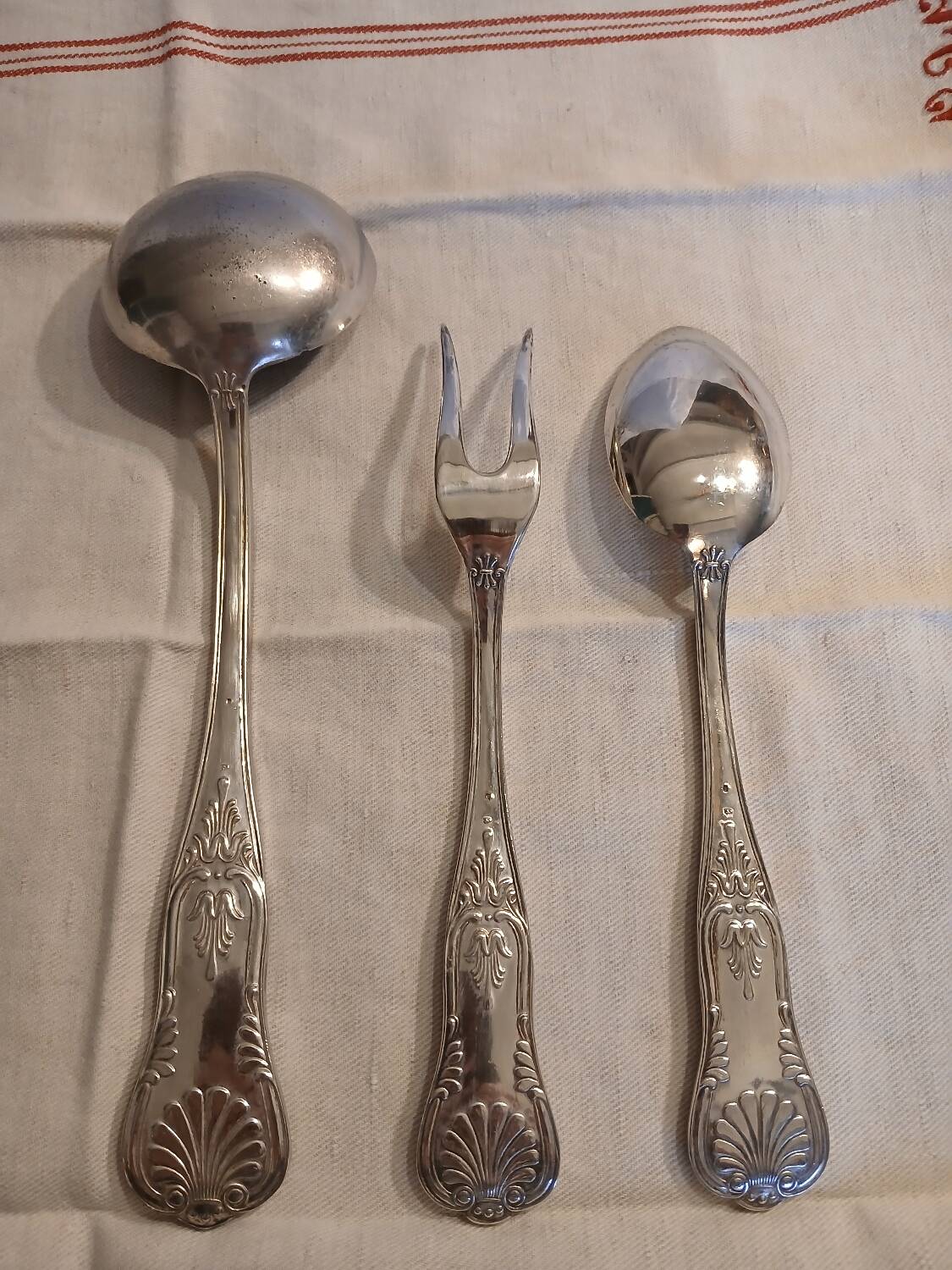 Antique flatware set for 51 place settings