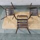 3 metal chairs, Tolix style