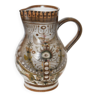 André L'Helguen (born 1935) for Keraluc Quimper Ceramic pitcher