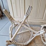 Set of 2 rattan children's chairs
