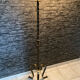 Brutalist floor lamp in twisted iron