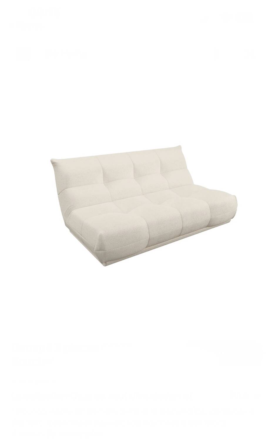SIA white bouclette designer sofa