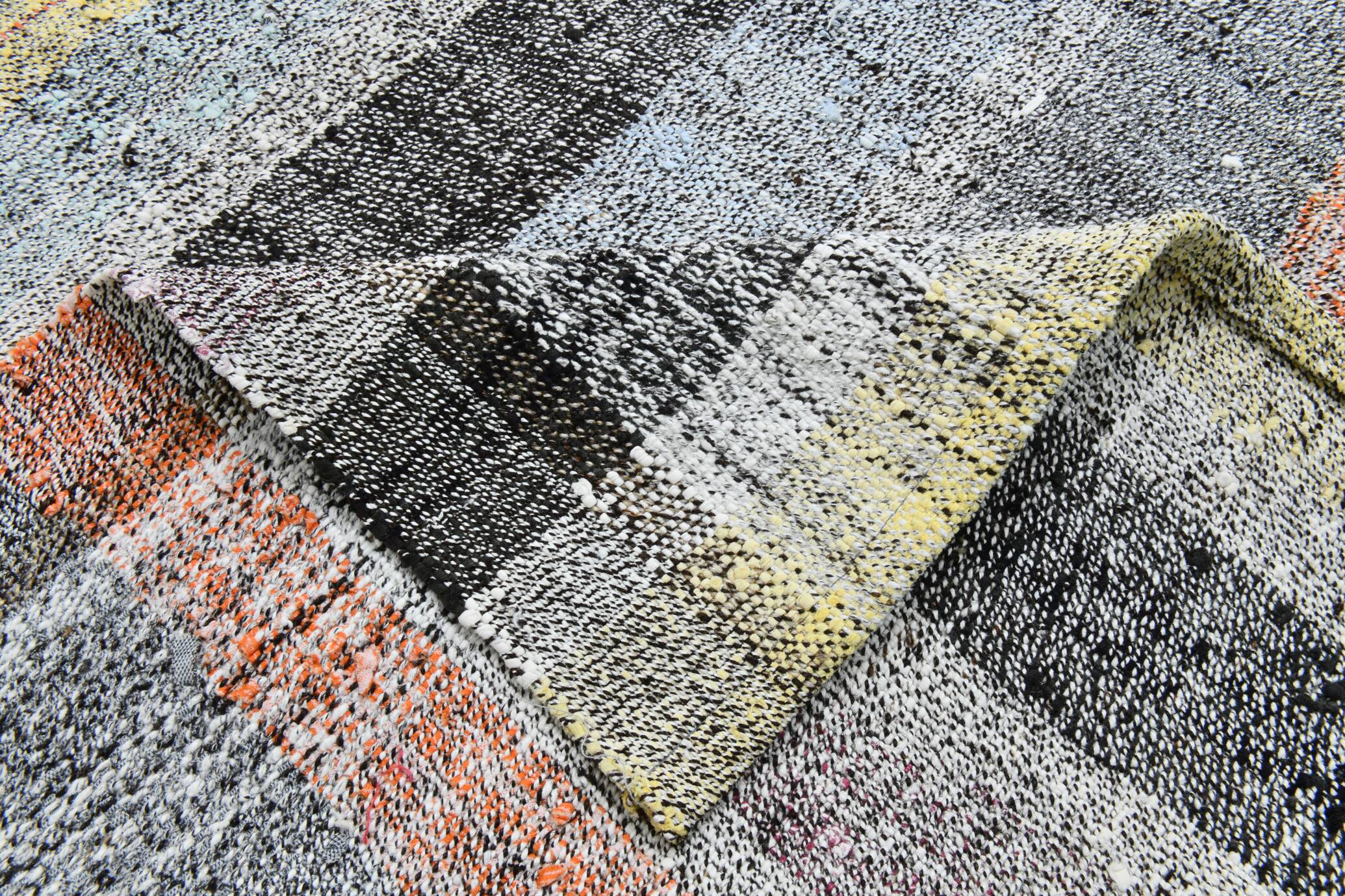 7x10 Soft Pastel Bohemian Hand Woven Turkish Kilim Rug, 220x304Cm