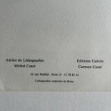 Lithographie originale de Bona, 1990, impression Michel Cassé