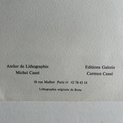 Original lithograph by Bona, 1990, printed by Michel Cassé.