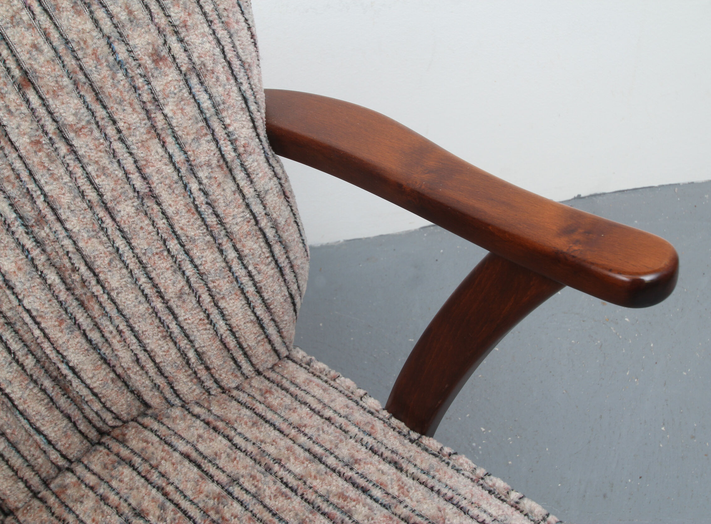 1950s cocktail armchair in grey-beige