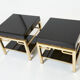 Pair of brass lacquer sofa pieces Guy Lefevre House Jansen 1970