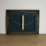 Black frame painting vase flower and fruit