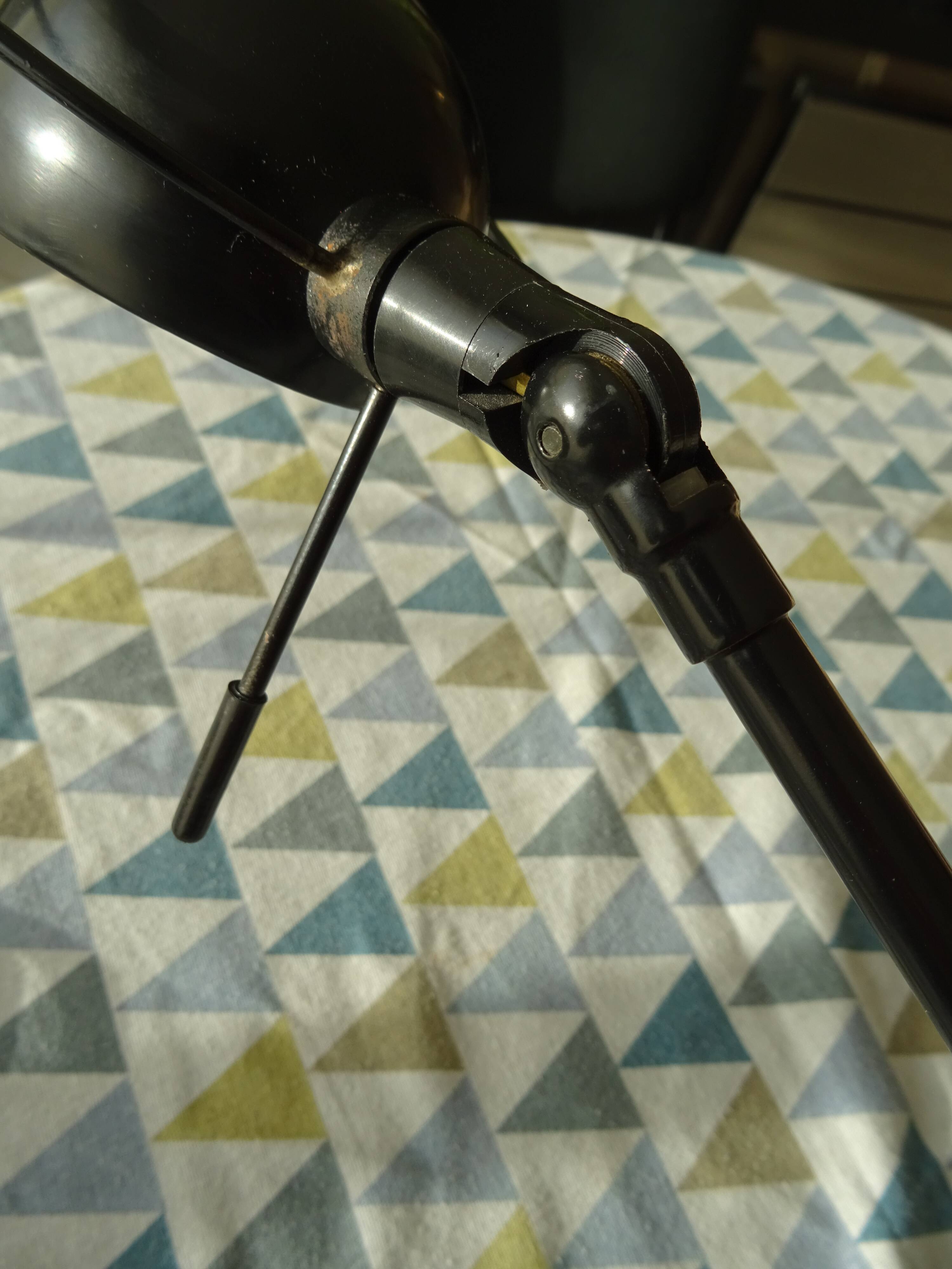 Aluminor articulated lamp black metal Vintage 70/80