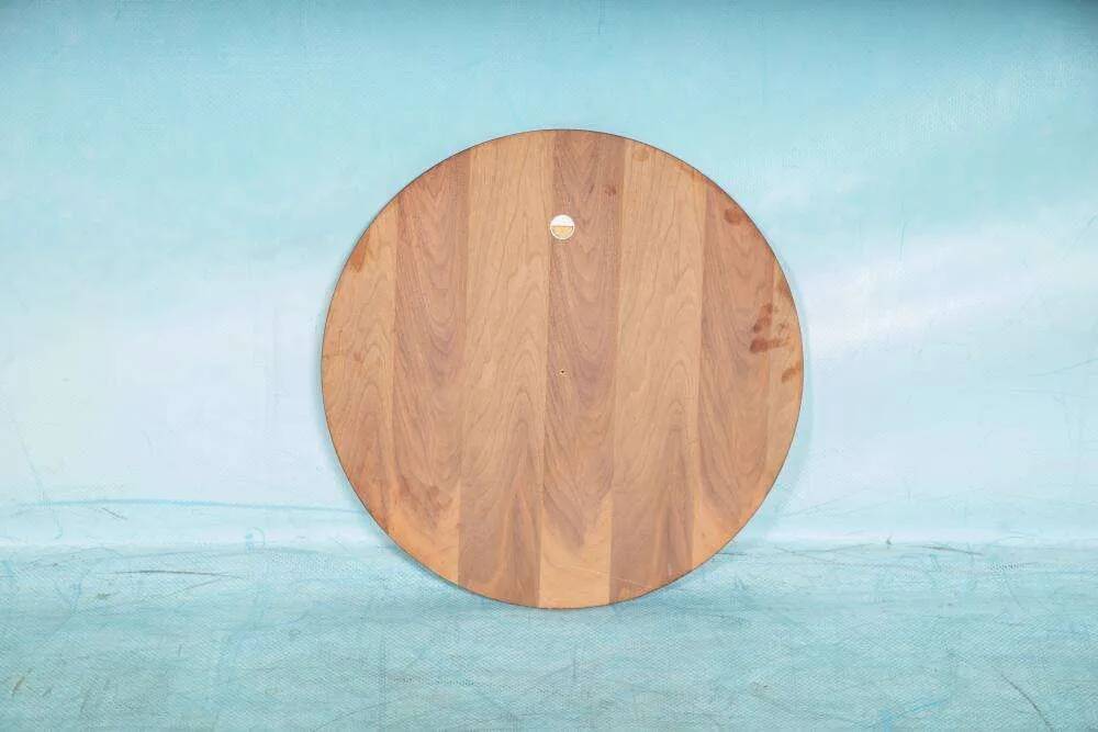 Vintage walnut wall mirror, minimalist from the 1960s.