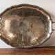 Large silver-plated serving tray, late 19th century.