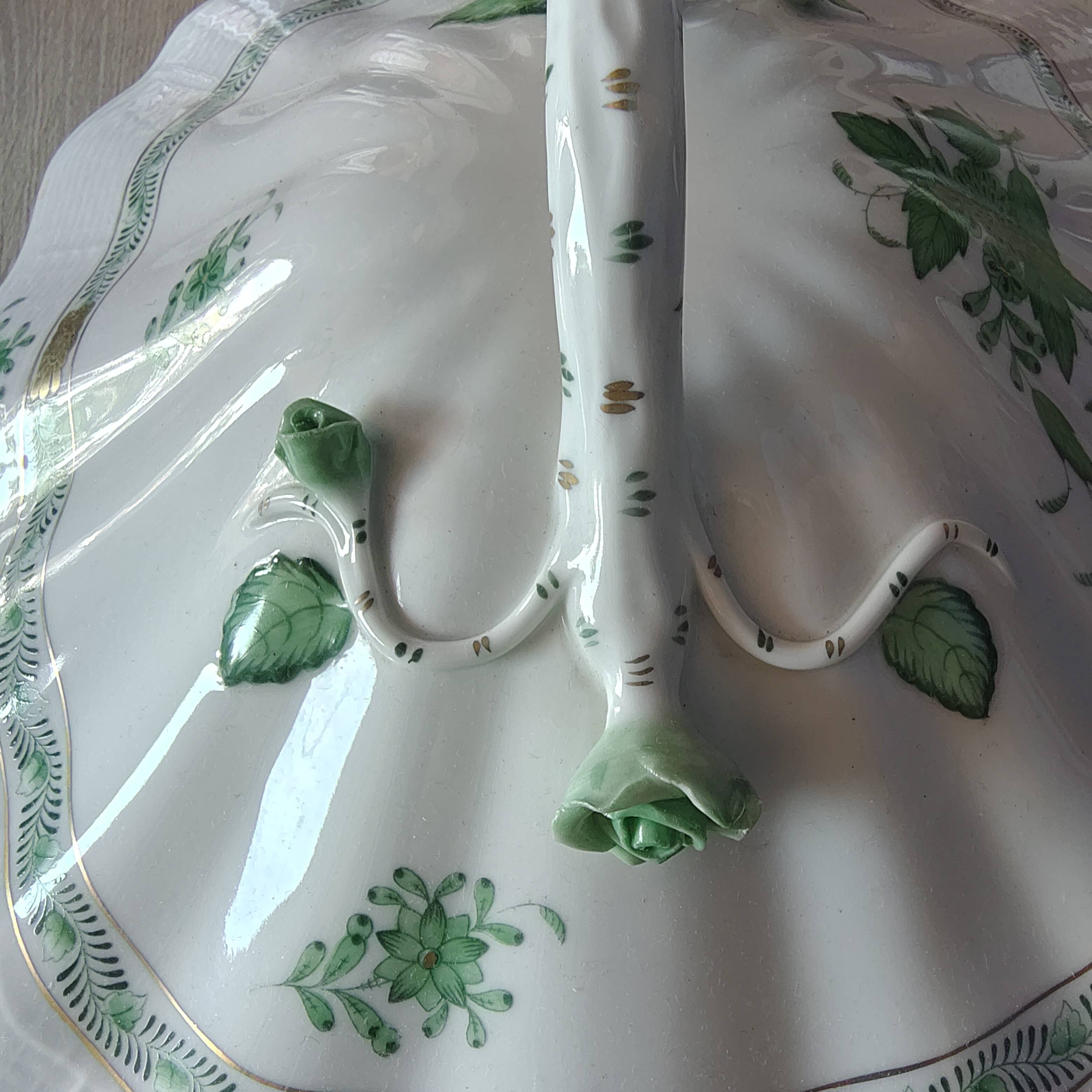 Herend porcelain vegetable dish Aponyi / green Indian