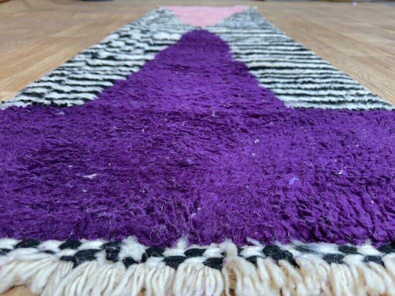 Handmade Beni Oura Hallway Rug Size 75 x 300 cm