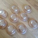 Oillor iridescent pearl amber glass cups