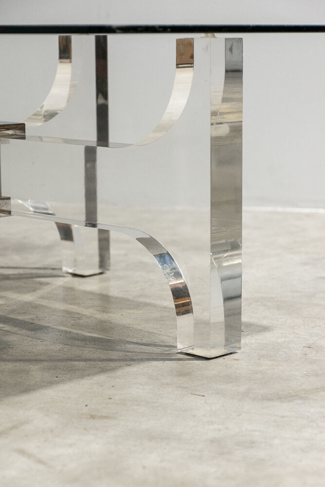 Plexiglass coffee table by Michel Dumas circa 1970'