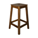 Raw oak stool 600mm