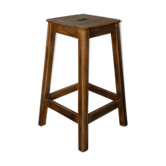 Raw oak stool 600mm