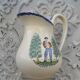 Broc verseur faience de St Clément décor de personnages