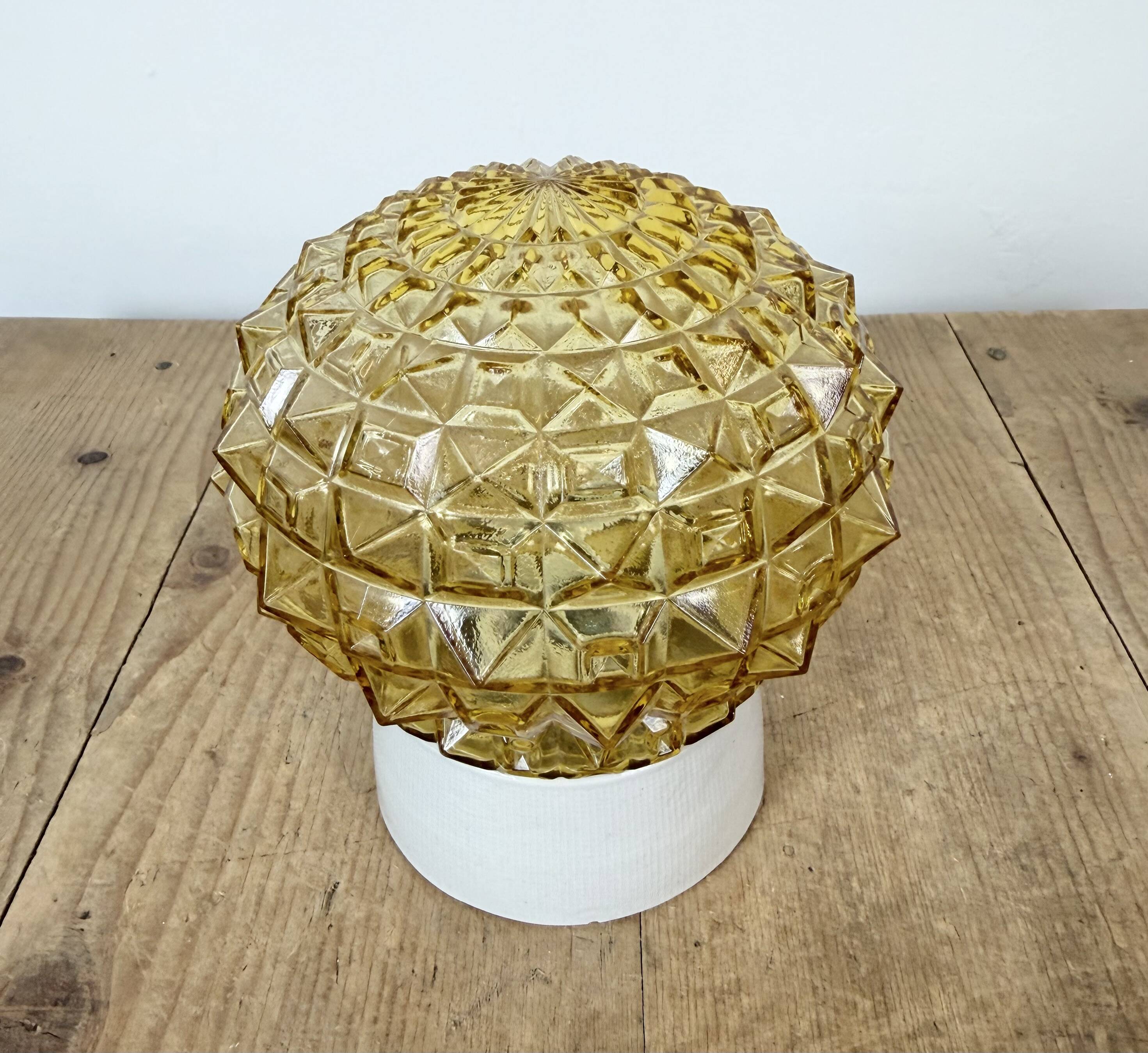 Vintage White Porcelain Ceiling Light, 1970s