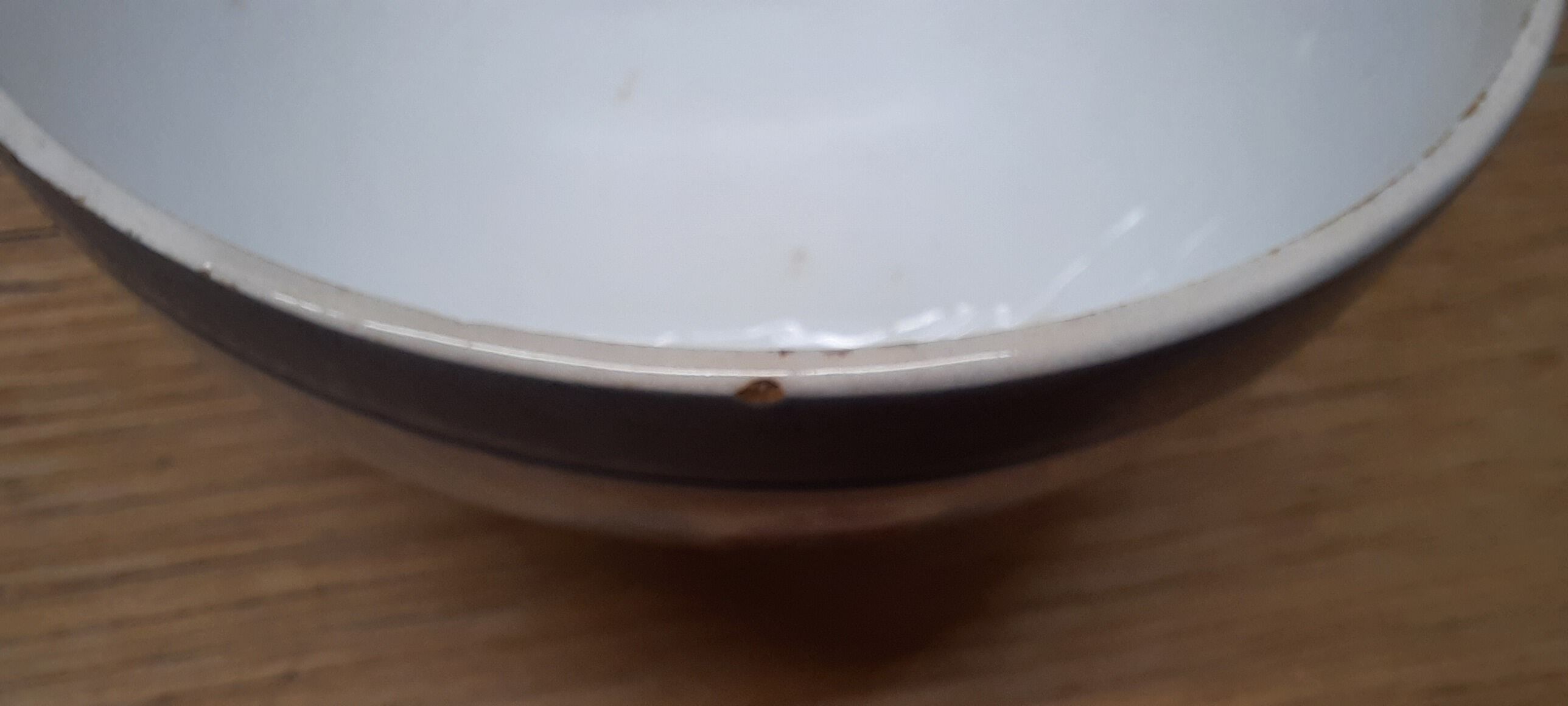 Old pink and grey bowl