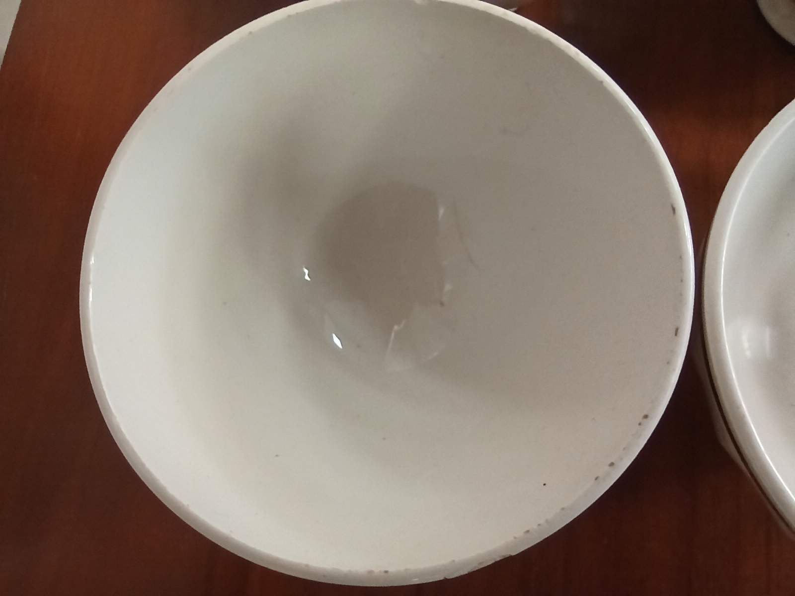 Set 6 bowls cow creamer semi porcelain old