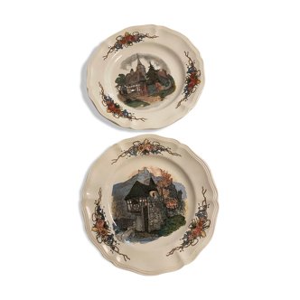 Pair of Sarreguemines plates