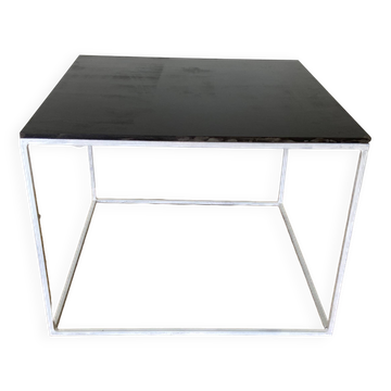 Square slate coffee table or side table.