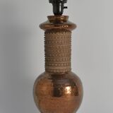 Mid-century Modern Copper-hued Ceramic Table Lamp by Bitossi for Bergboms, 1970s