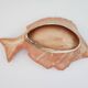 Plat poisson vintage en céramique de couleur terracotta