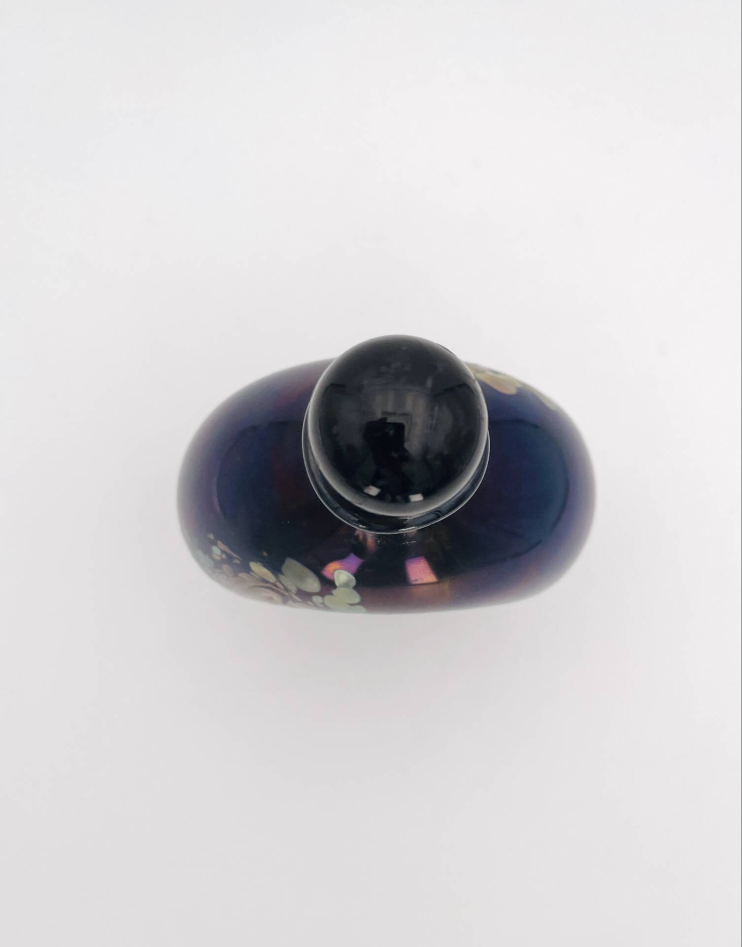 Perfume Bottle Robert Pierini Studio Glass 1984 Iridescent 21.5cm