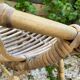Set of 3 vintage rattan armchairs