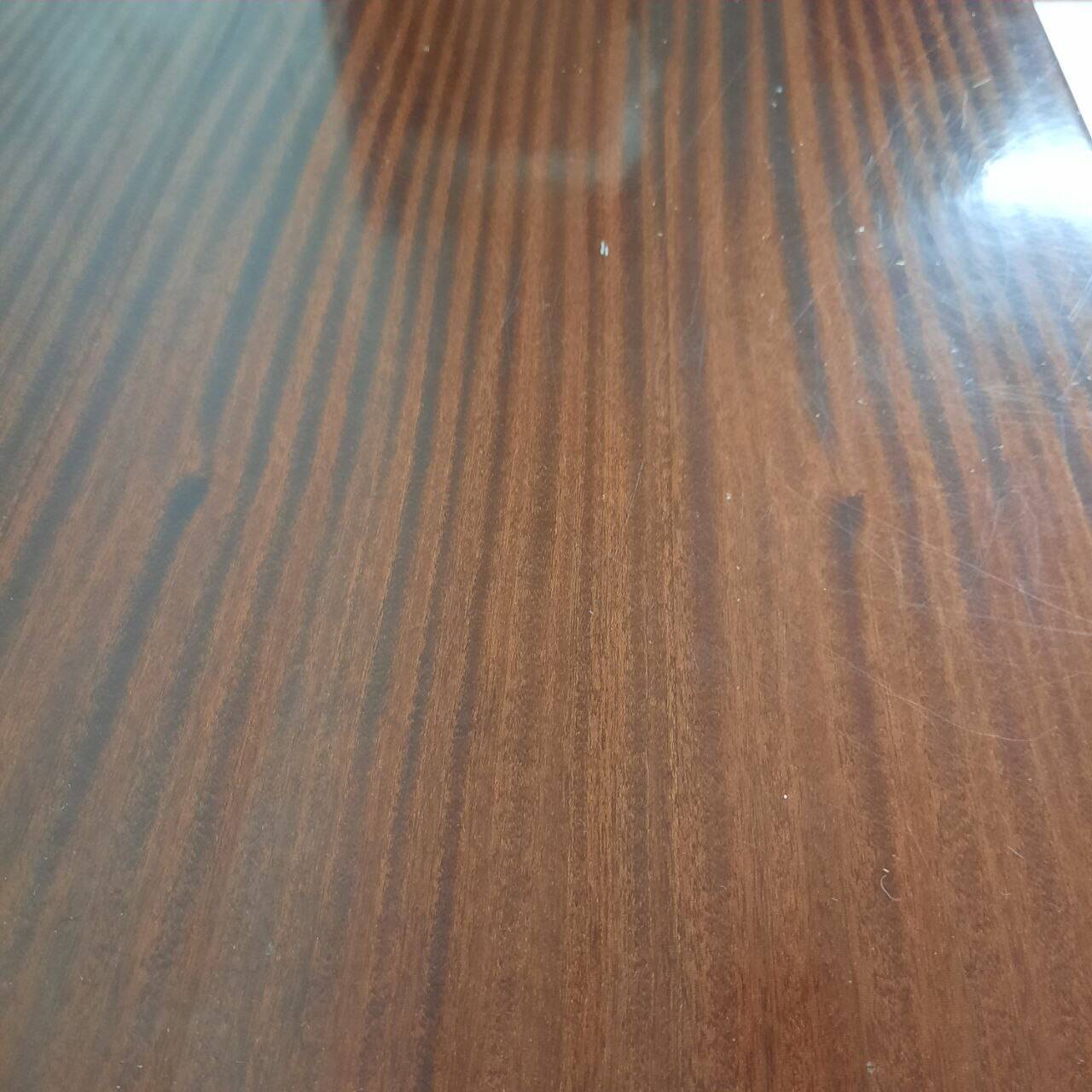 Vintage lacquered top desk with iron structure and pointed brass feet