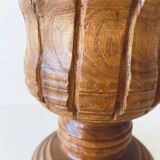Carved wooden lamp
