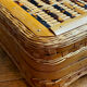 Wicker and wood suitcase