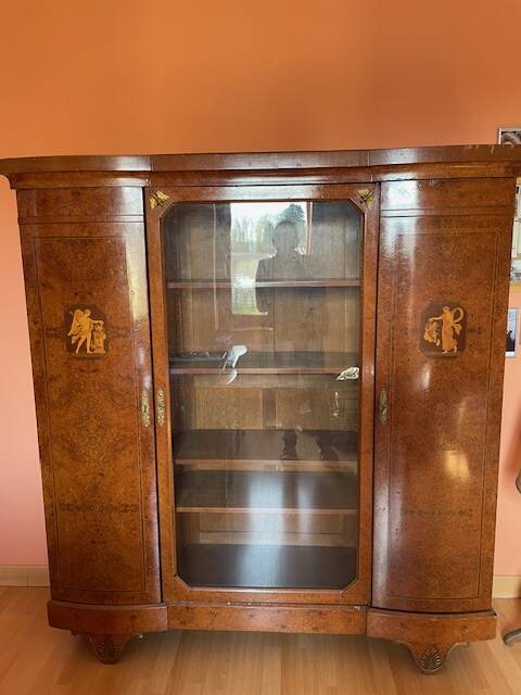 Vitrine de style Biedermeier ou Louis-Philippe,