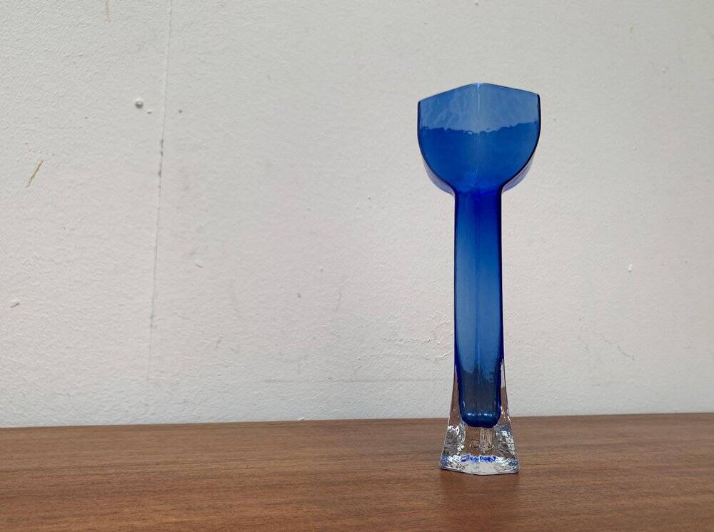 Vintage Glass Art Vase by Renate Stock for Sea Glasbruk, Sweden, 1970s