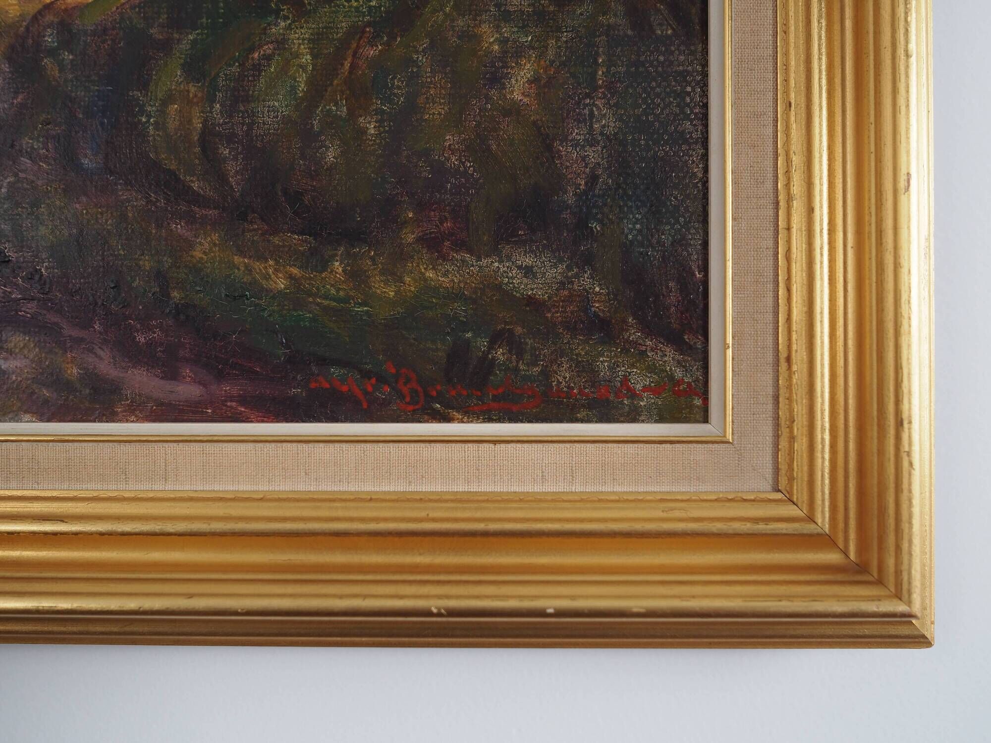 Painting „The Autumn Forest”, Scandinavian design, 1960s