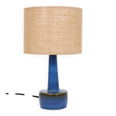 Lampe de table en céramique “972” par Søholm avec abat-jour en jute, design danois moderne des années 1960/1970.