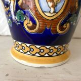 Renaissance decorated earthenware amphora vase from Gien