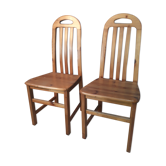 Pair of pine chairs