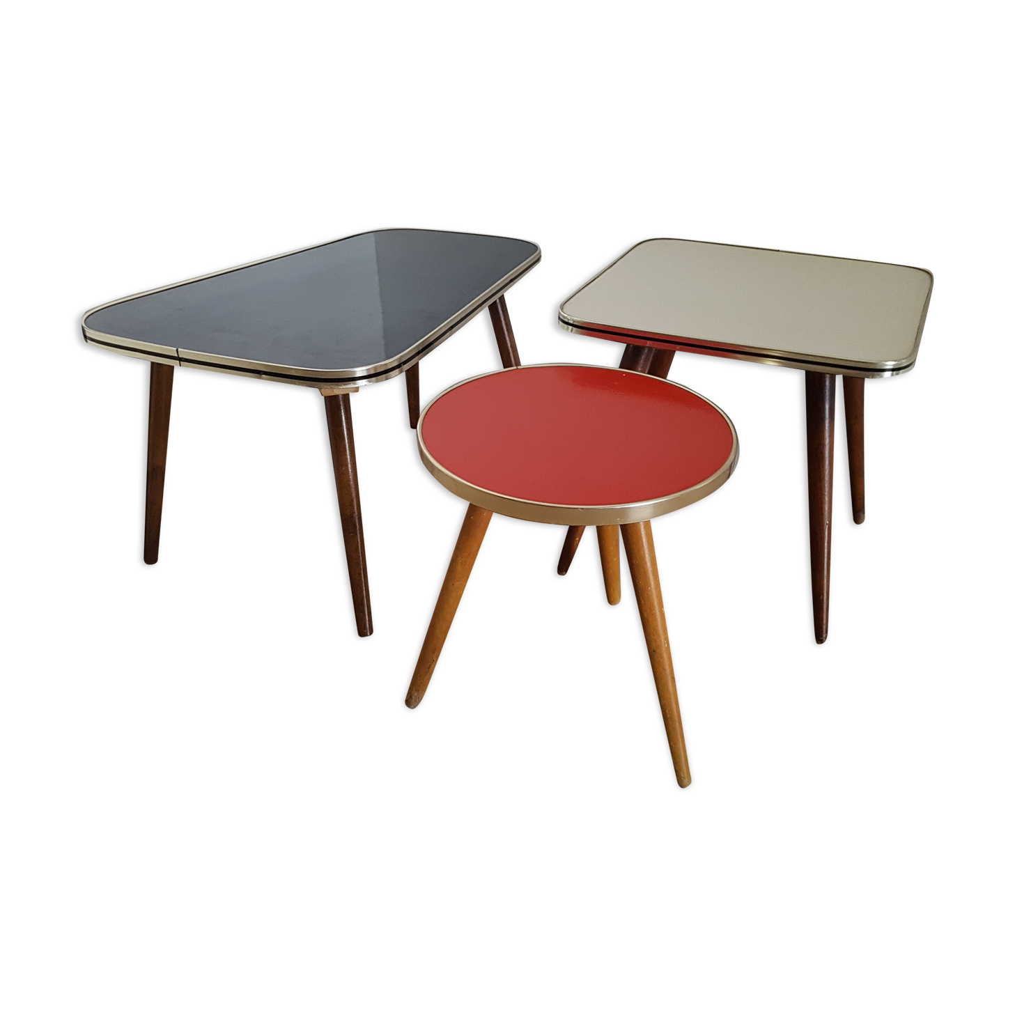 Lot 3 side tables formica