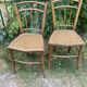 Deux chaises bistrot cannées