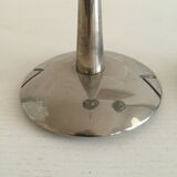 Pair of silver style Deco candlesticks