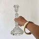 Molded glass candle holder 24 cm