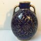 Vase in Limoges Chalais oven blue and gold