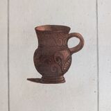 Ancient antique pottery engraving