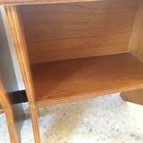 2 vintage bedside tables compass feet 50s