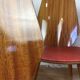 Lot of 4 chairs 1960s skai red compass feet