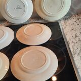 Old flat faience plates