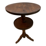 Wooden pedestal table